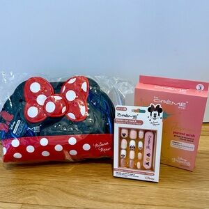 Disney Minnie Mouse Cosmetic Bag Set - Red and Black